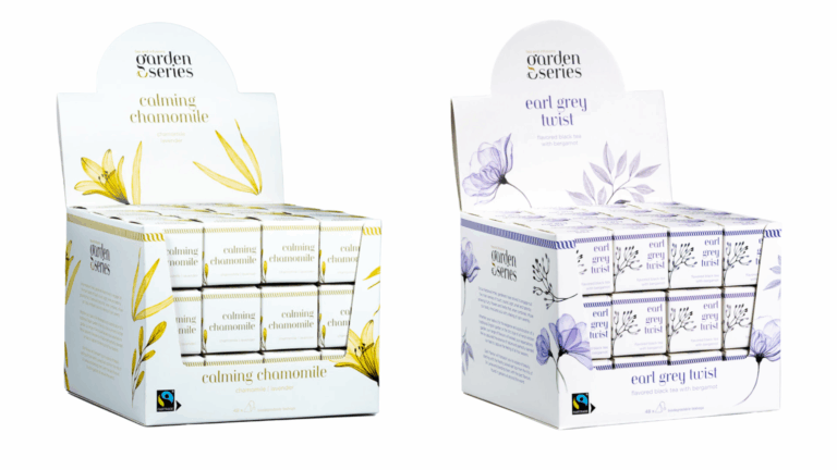 Garden Series displaybox theedoos 48 kubus calming chamomile en earl grey twist